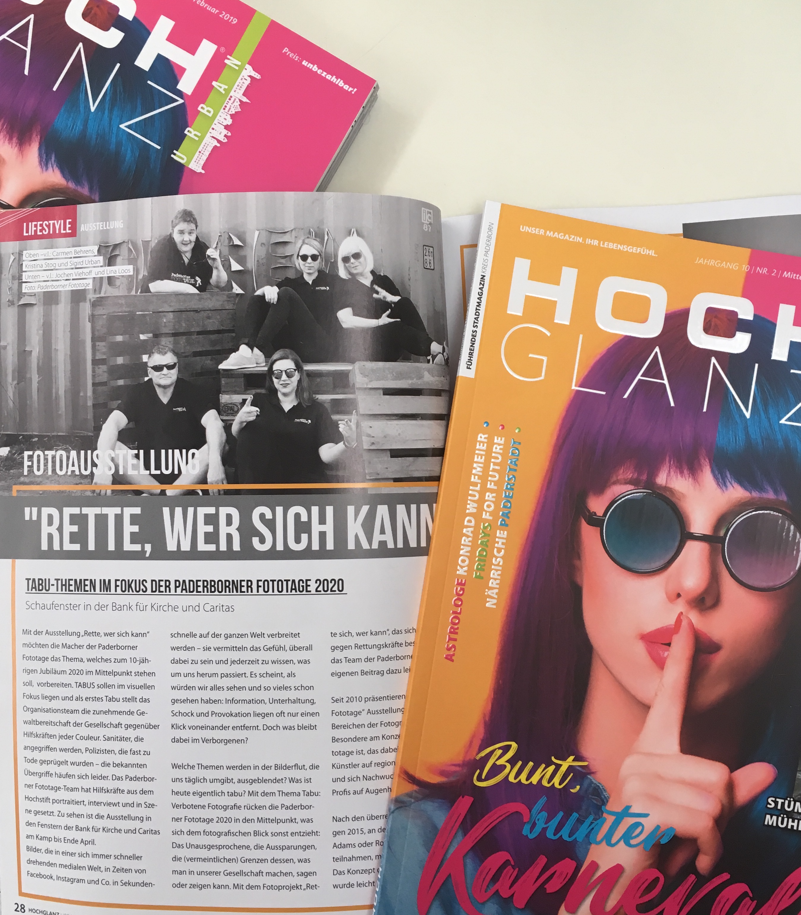 „Rette sich wer kann“ im HOCHGLANZ Magazin